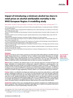 Impact of Introducing a Minimum Alcohol Tax Share